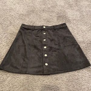Olivaceous Button Front Skirt